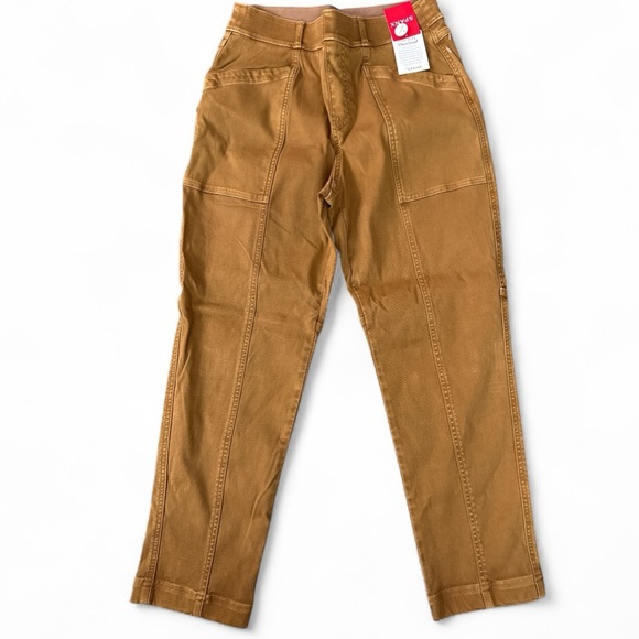Spanx Stretch Utility Twill Straight Leg Pants in Acorn Size Medium Petite Nwt - Picture 2 of 9